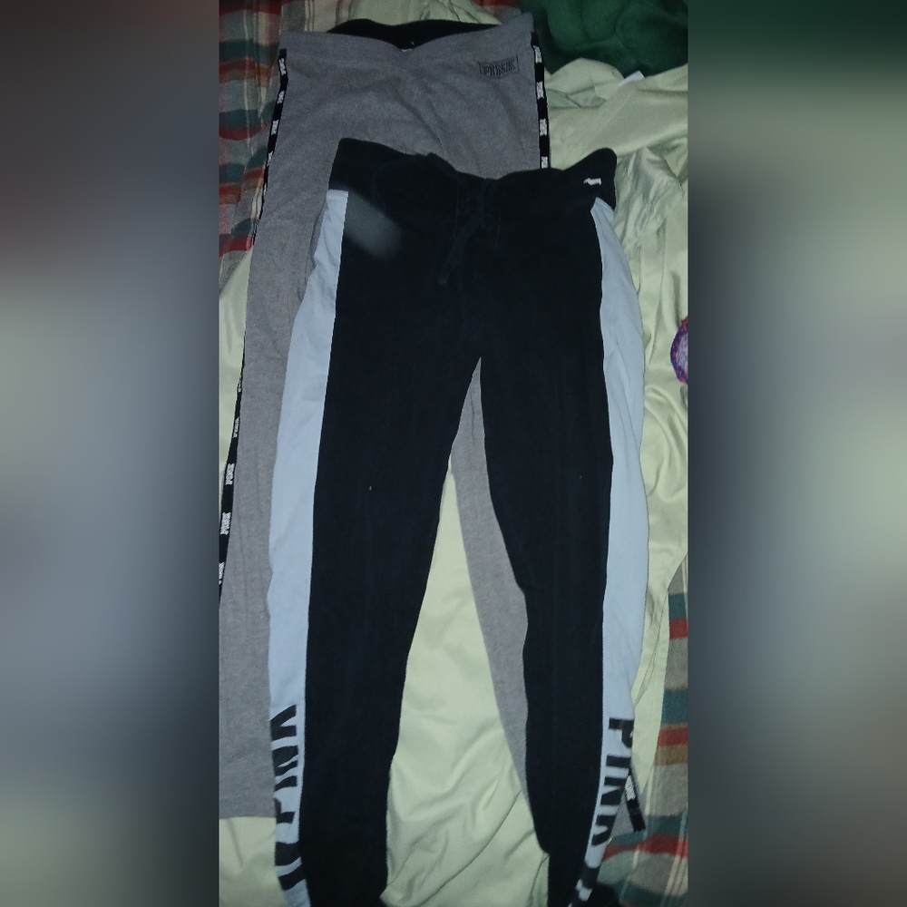 2 Pair Vs Pink Leggings Sz Small